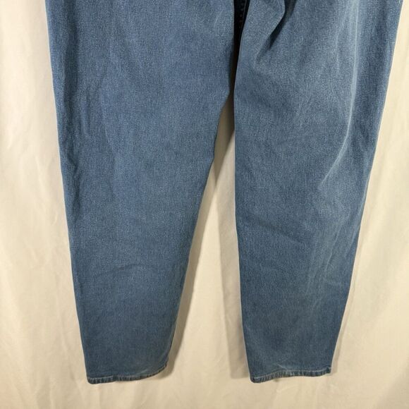 LL Bean Jeans Women's 12 Tall Blue Button Zip High Rise Mom Jean Cotton Blend - Picture 10 of 11
